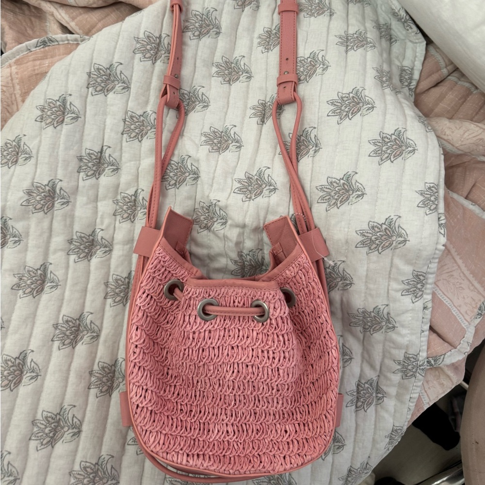 Free People pink crochet bag